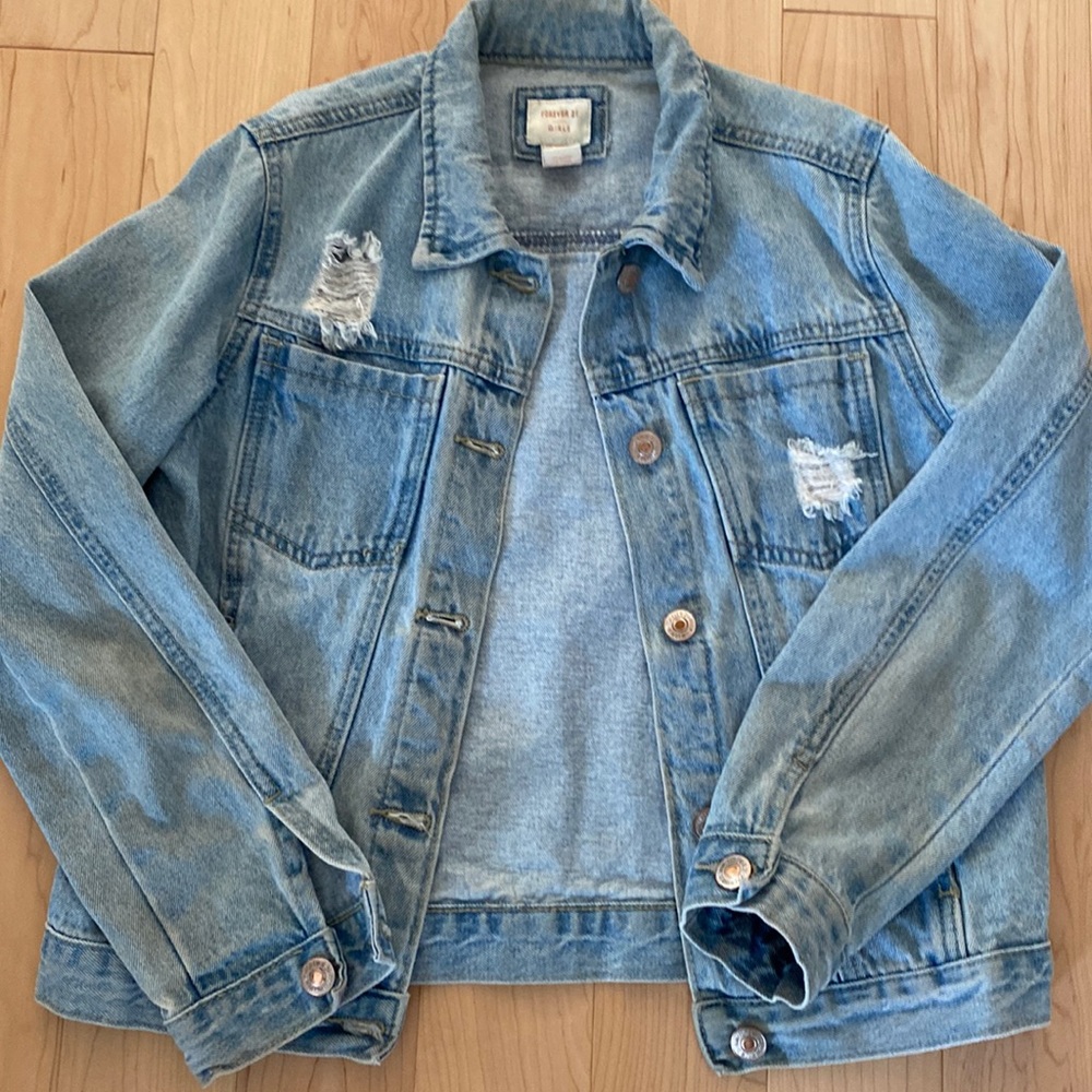Forever 21 girls jean jacket